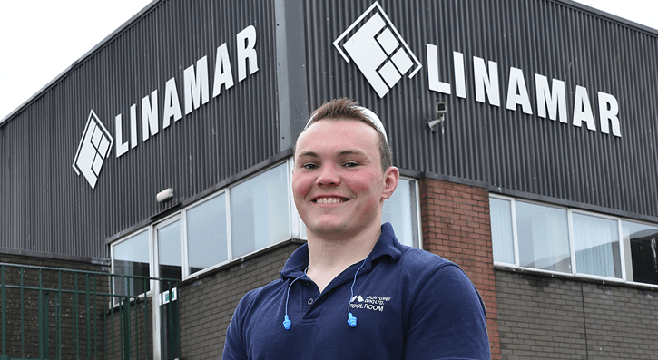 Jonny Bryans pictured outside Linamar Belfast